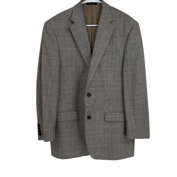 Lauren Ralph Lauren Men's black houndstooth silk Wool Sport Blazer Size 42 R - Picture 1 of 11